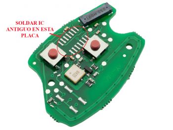 Producto genérico - Placa base sin IC (circuito integrado) para telemando 2 botones 434 Mhz para Renault Clio / Kangoo